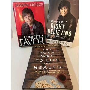 Joseph Prince Book Bundle: Unmerited Favor The Power Of Right Believing Eat Your